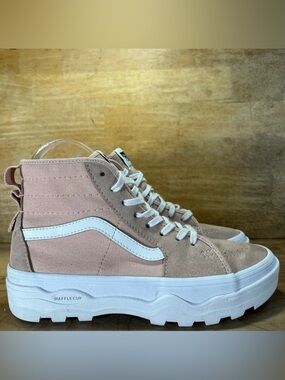 Vans Sentry SK8-HI Waffle Cup SUEDE Womens Size 6.5 Shoes Sneakers Rose Pink